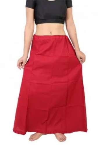Buy Red Plain Petticoat by MAA PARASHARA POLYCOTT