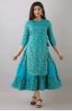 party-wear-kurti-with-skirt-set