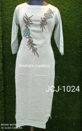 Regular Wear Straight Cotton Kurti 