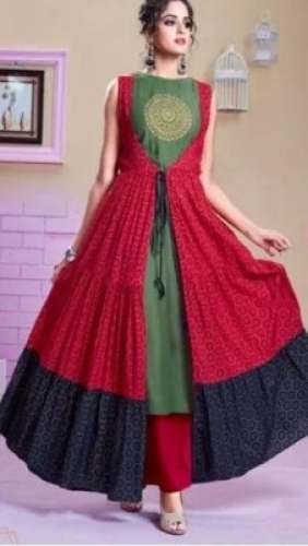 Trendy Gown Style Jacket Kurti  by Snehas Creation