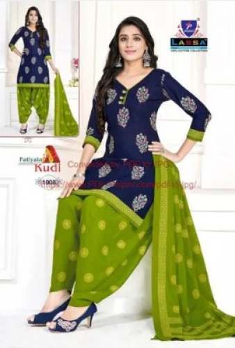 Lassa Cotton DRess Material-Patiala Kudi  by Rathi Brothers