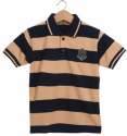 Collar Neck Striped Design Boys T shirt 