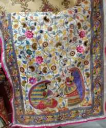Traditional Madhubani Print Phulkari Dupatta 