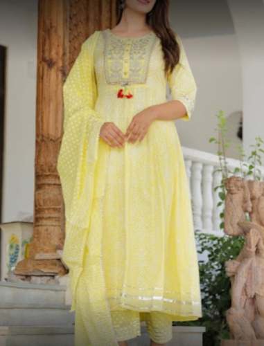 New Collection Yellow Ready Made Suit For Women by MD Clothing