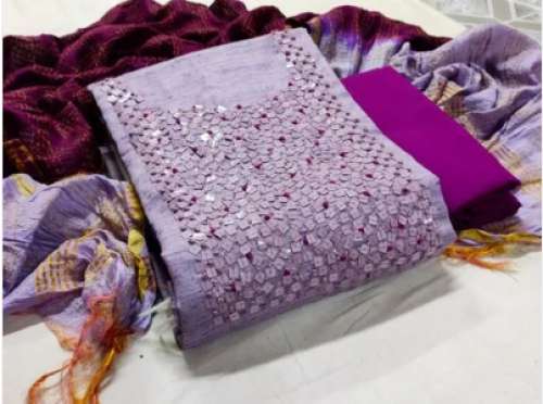 Ladies Fancy Silk Dress Material by Retail Designer Studio