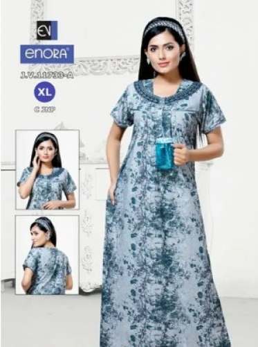 Enora Cotton Night Gown  by Simran Nightwear