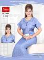 PV Piping Night Gown For Ladies  thumb 1