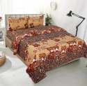 buy-fancy-brown-printed-polyester-bed-sheet