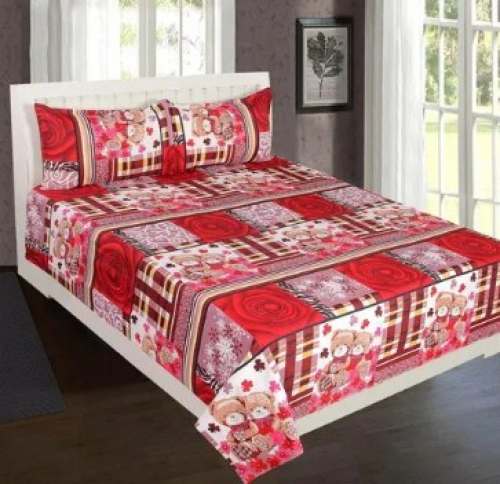 New Collection Polyester Printed Double Bed Sheet by J M D Textiles