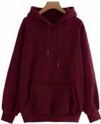 Solid Flecee Fabric Unisex Hoodies