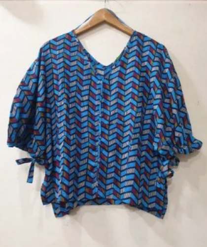 Trendy Cotton Printed Western Top 