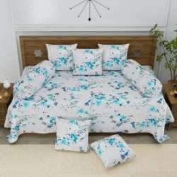 Buy Fancy Blue Printed Diwan Cover At Wholesale