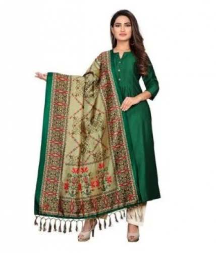 Fancy Pista Cotton printed Dupatta 