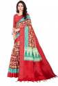 party-wear-red-digital-print-silk-saree