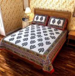 250 GSM Cotton Printed Double Bed Sheet