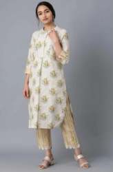 Party Wear Printed Cotton Kurtis Palazzo Set 