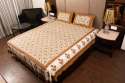 White color Cotton Printed Double Bed Sheet