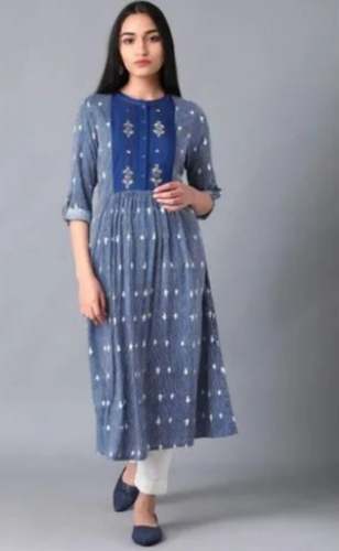 Woman Regular wear Printed Cotton Kurti  by The Printex India