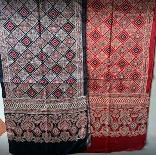 Buy Fancy Ajrakh Saree For Ladies by Ajrakh Haat