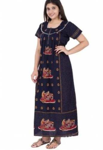 Jaipuri Cotton Printed Nighty by Maya Print