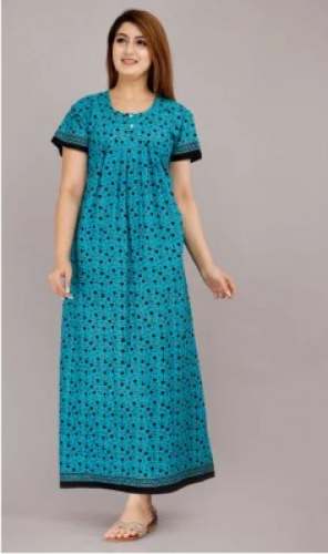 Regular Fit Cotton Night Gown  by Maya Print