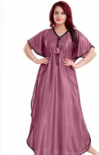 Stylish Satin Cotton Nighty by Maya Print