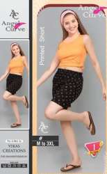 Angel curve Cotton Shorts for Ladies