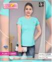 Ladies Cotton Plain T-Shirt thumb 1