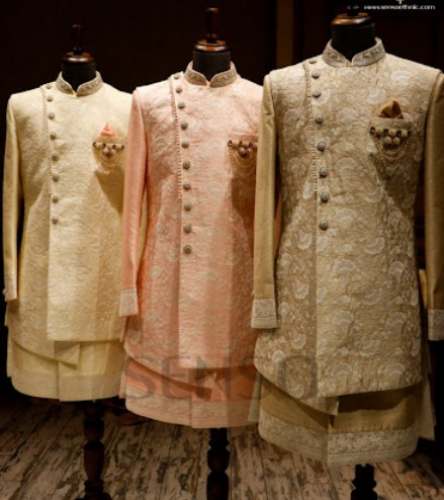 Groom Wear Embroidered Sherwani  by Radheshyam Stores