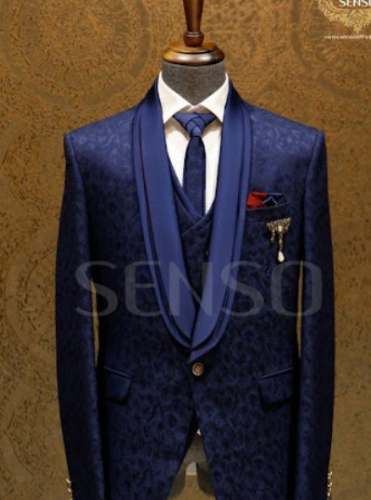 Party Wear Blue Tuxedo Suit  by Radheshyam Stores
