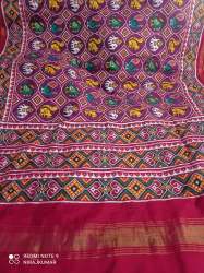 Double ikkat silk Saree