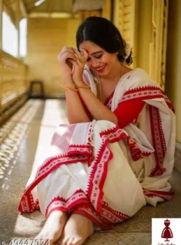 Cotton Bengali Saree for Ladies by The Ultimate Shop