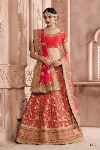 Wedding Wear Red Lehenga by Mintu Lehenga House