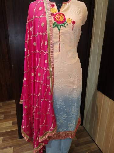 Fancy Dress Material With Light Work