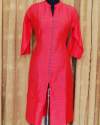 stand-collar-plain-front-slit-kurti