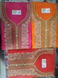 Embroidered Neck Unstitched dress Material 