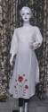 Stand Collar White Designer Kurti