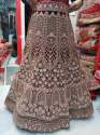 Maroon Embroidered Dulhan Lehenga