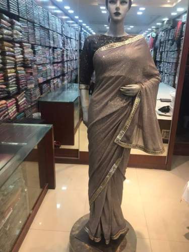 Party Wear Lace Border Saree from Barnala