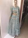 Sky Blue Heavy Embroidered Lehenga Choli
