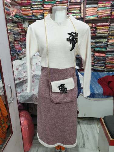 Western Woolen One Piece Dress by Ridhi Sidhi Fashion