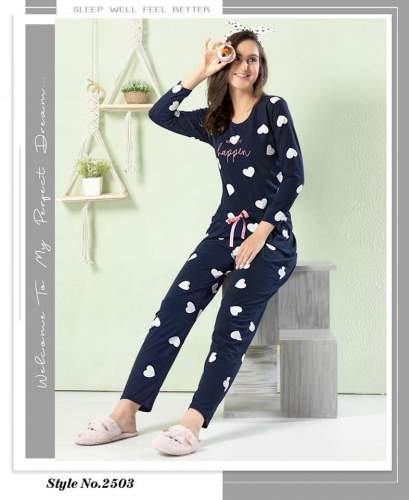 Girls Heart Design Night Suit  by Ambay Garments