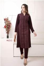 Stunning Burgundy Full Sleeve Kurti