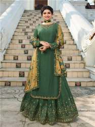 Beautiful Green Gharara Suit from Satya Plaza