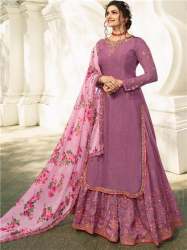 Elegant Embroidered Pink Suit With Fancy Dupatta