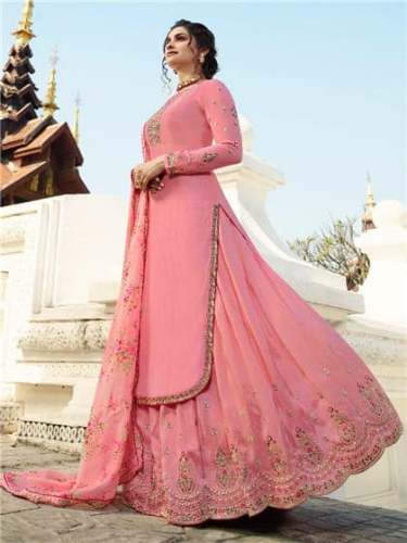 Wedding Wear Pink Gharara Suit from Barnala