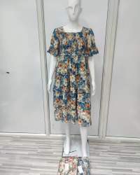 Printed One Piece Frock Dress