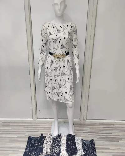 White Western One Piece Dress in Barnala
