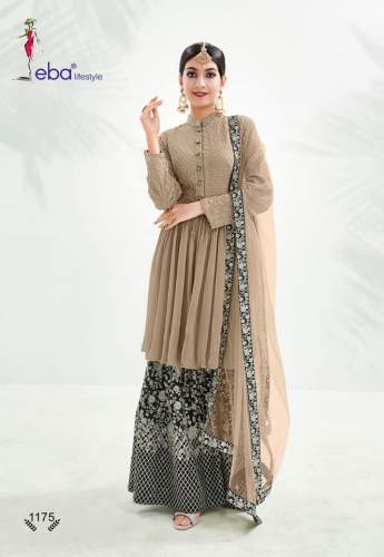 Latest Trendy Embroidered Kurta With Skirts Set by Sansari Lal Vijay Kumar