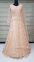 Peach Heavy Embroidered Gown with Dupatta